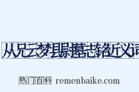 从兄云梦县尉墓志铭近义词是什么意思的图片